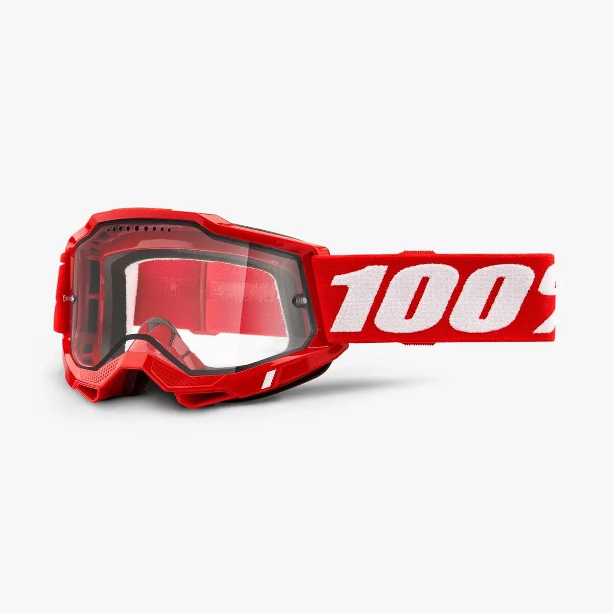 100% Accuri 2 Enduro MTB Goggles – Neon Red – Clear Lens