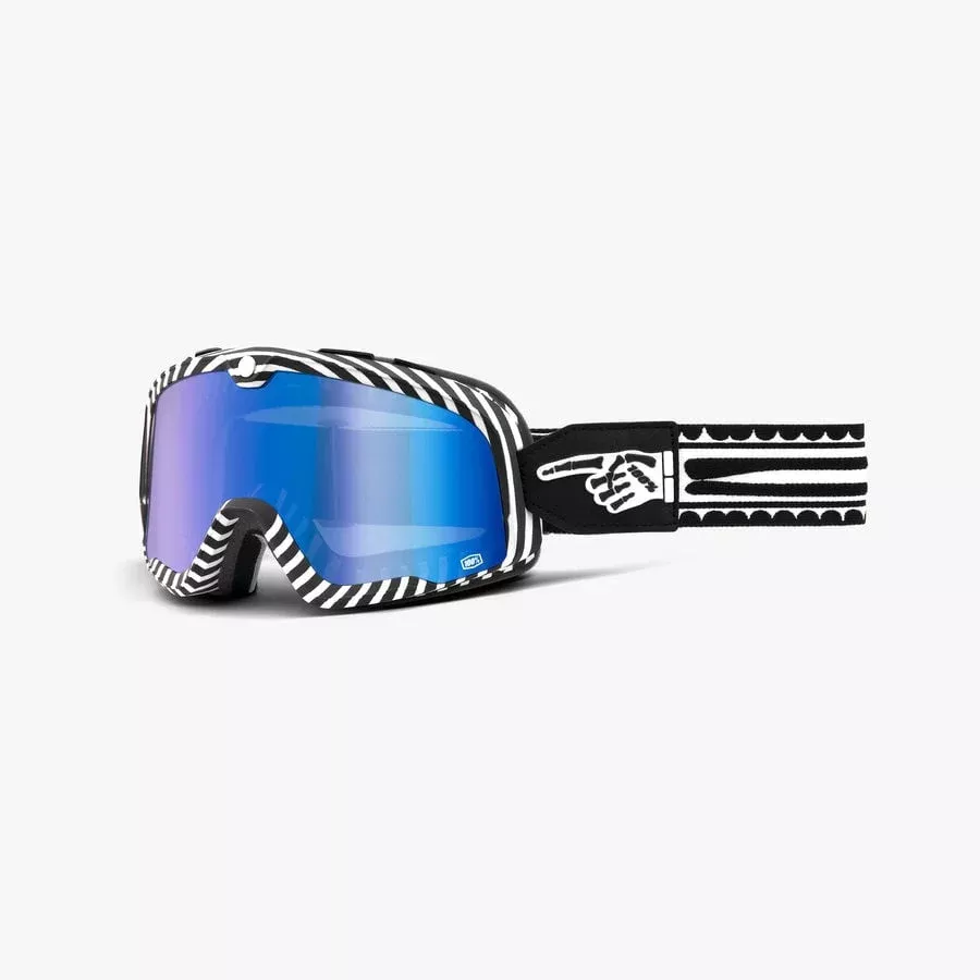 100% Barstow Goggles – Death Spray – Blue Mirror Lens