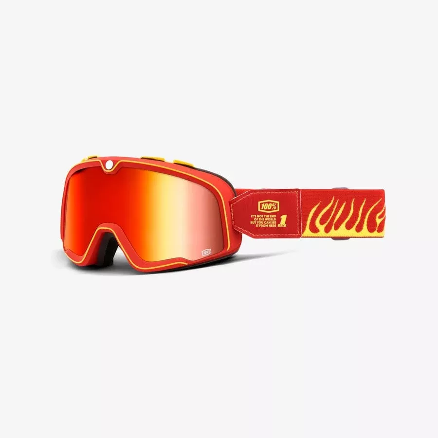 100% Barstow Goggles – Death Spray – Red Mirror Lens