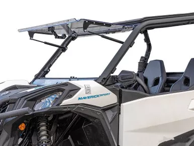 Maverick Trail Folding Windshield (Scratch Resistant) by SuperATV