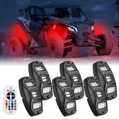 UTV Universal 6 Pods RGB Rock Light Kit by Kemimoto